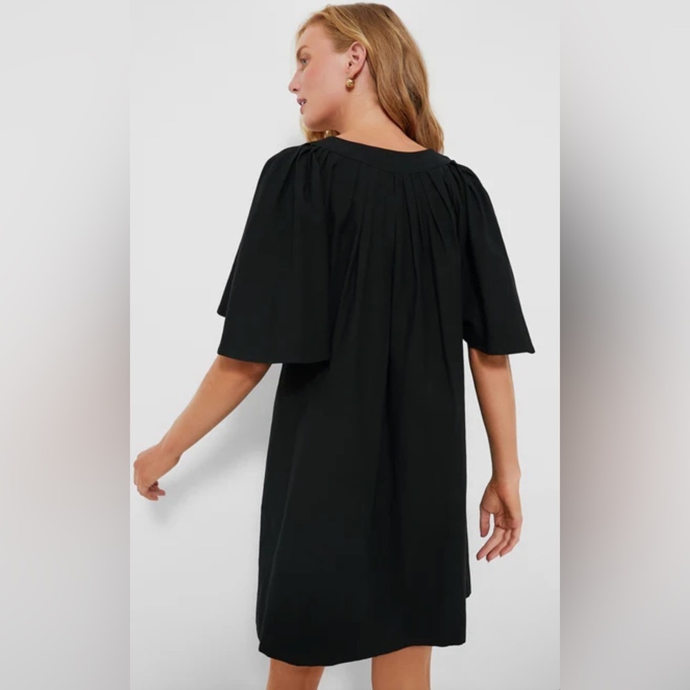 New! Tuckernuck Pomander Place Finley Flutter Sleeve Black Mini Dress 🖤 Medium - Picture 4 of 8